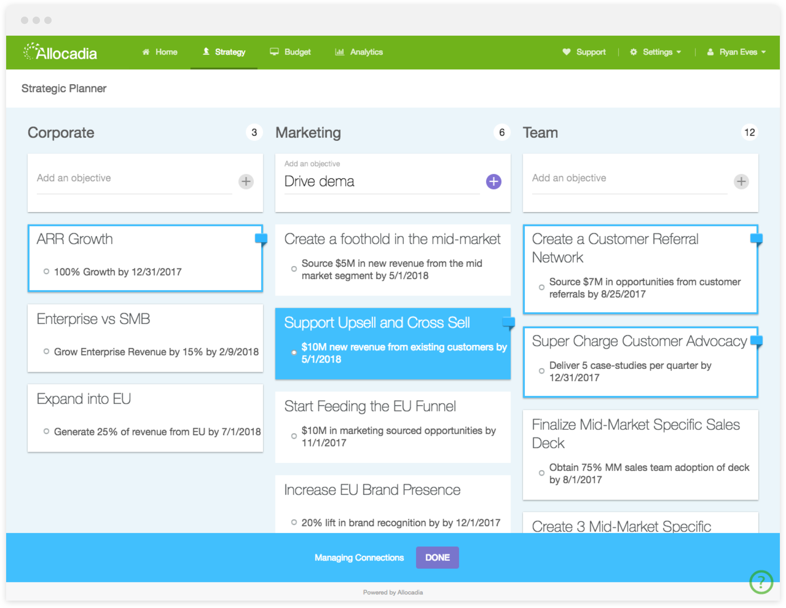 Allocadia Strategic Planner